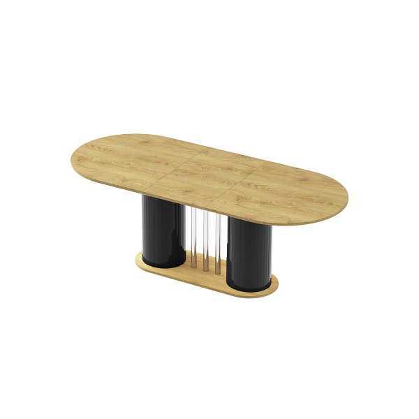 Stół rozkładany CESARO - Wariant Kolorystyczny: Dąb słoneczny / Czarny - Hubertus